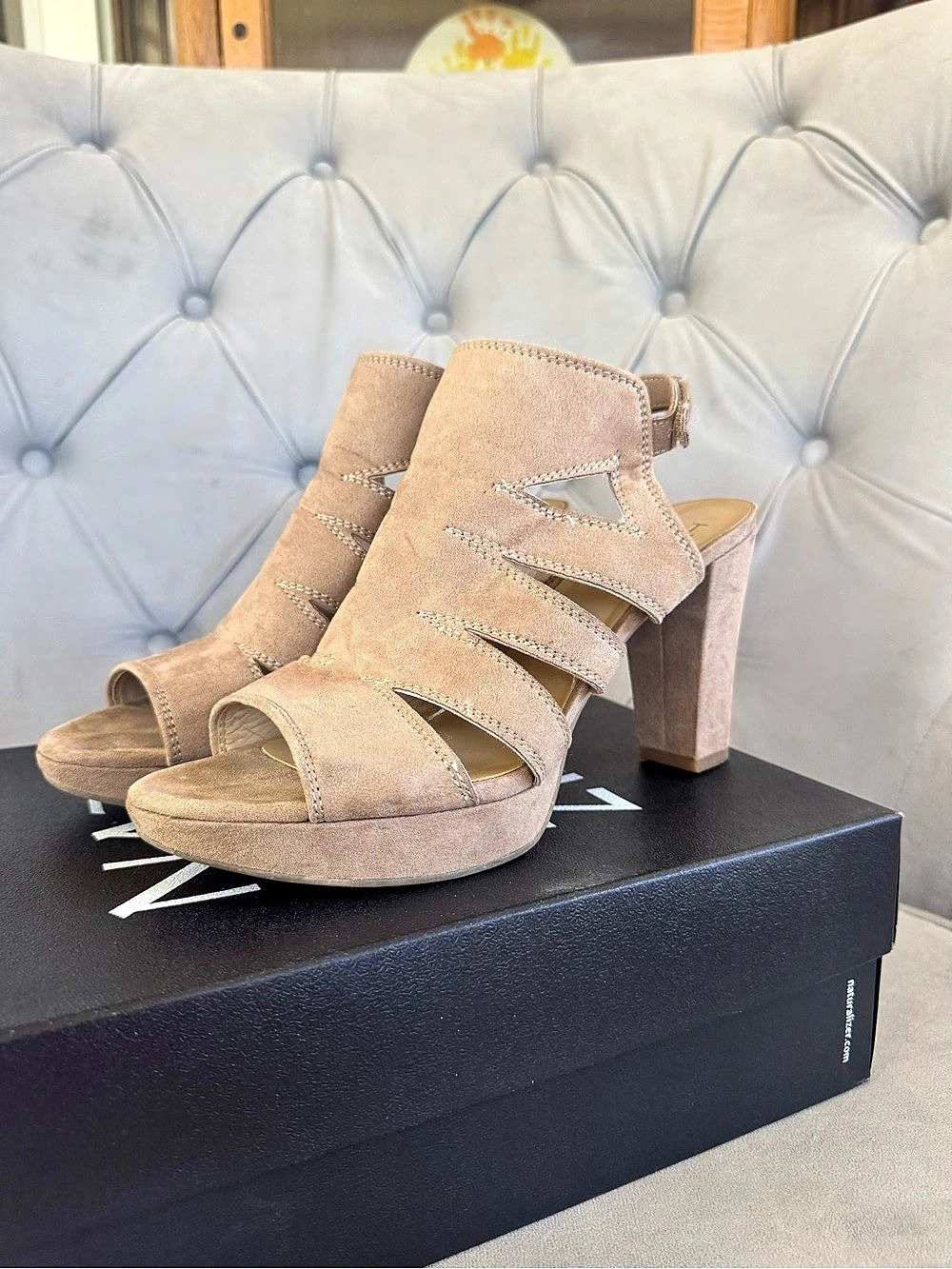 Alizir Etta Leather Heels Tan US 8M